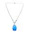 Vintage Art Deco Era Blue Glass Drop Design Czech Style Choker Necklace