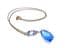 Vintage Art Deco Era Blue Glass Drop Design Czech Style Choker Necklace