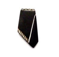 Vintage Art Deco Era French Jet Glass Dress Geometric Design Dress Clip