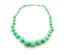 Vintage Art Deco Era Green Peking Glass Style Beaded Short Length Necklace