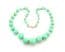 Vintage Art Deco Era Green Peking Glass Style Beaded Short Length Necklace
