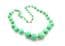 Vintage Art Deco Era Green Peking Glass Style Beaded Short Length Necklace