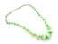 Vintage Art Deco Era Marbled Green Satin Glass Beaded Statement Design Choker Necklace