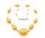 Vintage Art Deco Era Marbled Yellow Pressed Satin Glass Beaded Choker Necklace