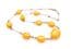 Vintage Art Deco Era Marbled Yellow Pressed Satin Glass Beaded Choker Necklace