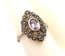 Vintage Art Deco Revival Style Sterling Silver, Marcasite And Amethyst Gemstone Set Ring