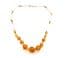 Vintage Art Deco Warm Honey Glass Beaded Choker Necklace