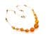 Vintage Art Deco Warm Honey Glass Beaded Choker Necklace