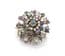 Vintage Atomic Age Floral Style Rainbow Iris Glass And Clear Rhinestone Set Statement Brooch