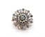 Vintage Atomic Age Floral Style Rainbow Iris Glass And Clear Rhinestone Set Statement Brooch