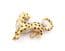 Vintage Attwood And Sawyer Rhinestone And Enamel Detailed Leopard Design Brooch