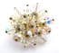 Vintage Aurora Borealis Crystal Bead Cluster Design Brooch