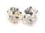 Vintage Aurora Borealis Crystal Beaded Cascade Cluster Drop Design Clip On Earrings