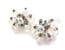 Vintage Aurora Borealis Crystal Beaded Cascade Cluster Drop Design Clip On Earrings