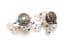 Vintage Aurora Borealis Crystal Beaded Cascade Cluster Drop Design Clip On Earrings