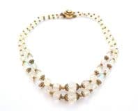 Vintage Aurora Borealis Double Stranded West German Choker Necklace .