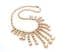 Vintage Aurora Borealis Rhinestone Set Fringe Drop Design Eloxal Metal Choker Necklace