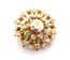 Vintage Aurora Borealis Rhinestone Set Layered Atomic Design Statement Brooch