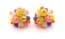 Vintage Avon Cluster Bead Retro Design Earrings