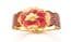 Vintage Bangle Cloisonne Enamel Hinged Red  Flower Bracelet