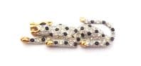 Vintage Black And Clear Rhinestone Set Leopard Design Statement Brooch