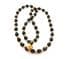 Vintage Black Glass French Jet And Gold Seed Bead Choker Necklace