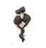 Vintage Black Matt Enamel And Rhinestone Detailed Cats Sitting Together Design Brooch