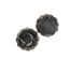 Vintage Black Sequin Floral Design Clip On Earrings