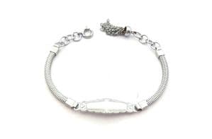 Vintage Blank Identity Style Bracelet With Tassel Drop Detailing