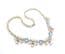 Vintage Blue And Clear Rhinestone Set Eloxal Metal Choker Necklace