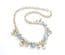 Vintage Blue And Clear Rhinestone Set Eloxal Metal Choker Necklace