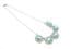 Vintage Blue Aurora Borealis Rhinestone Set Ornate Panel Design Retro Choker Necklace