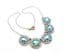 Vintage Blue Aurora Borealis Rhinestone Set Ornate Panel Design Retro Choker Necklace