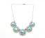 Vintage Blue Aurora Borealis Rhinestone Set Ornate Panel Design Retro Choker Necklace