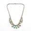 Vintage Blue Aurora Borealis Rhinestone Set Small Marquise Drop And Swag Design Choker Necklace