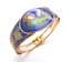 Vintage Blue Cloisonne Enamel Butterfly And Flower Design Bracelet