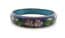 Vintage Blue Cloisonne Enamel Floral Design Bangle