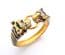 Vintage Blue Enamel And Rhinestone Set Big Cat Striped Tiger Design Bangle And Clip On Earring  Set