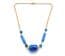 Vintage Blue Glass Bead Detailed Retro Design Choker Necklace