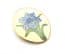 Vintage Blue Iris Or Orchid Cloisonne Enamel Flower Brooch By Fish And Crown