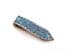 Vintage Blue Rhinestone Set Art Deco Era Geometric Design Dress Clip