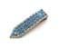 Vintage Blue Rhinestone Set Art Deco Era Geometric Design Dress Clip