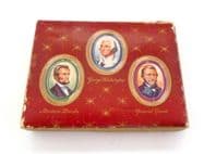 Vintage Boxed And Sealed US Theme Waddingtons Gold Edged Mid Century Playing Cards