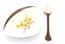 Vintage Boxed Mimosa Design Carlton Ware Small Hors D'Oeuvres Dish And Spoon