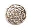 Vintage Brooch Silver Plated Ornate Floral Design Brooch