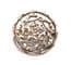 Vintage Brooch Silver Plated Ornate Floral Design Brooch