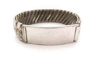 Vintage Brutalist Style Blank Identity Design Stretch Bracelet