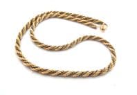 Vintage Cador Twisted Silver And Gold Plated Rope Chain Style Short Length Necklace