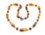Vintage Caramel And Toffee Tone Givre Glass Beaded Short Length Necklace