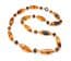 Vintage Caramel And Toffee Tone Givre Glass Beaded Short Length Necklace